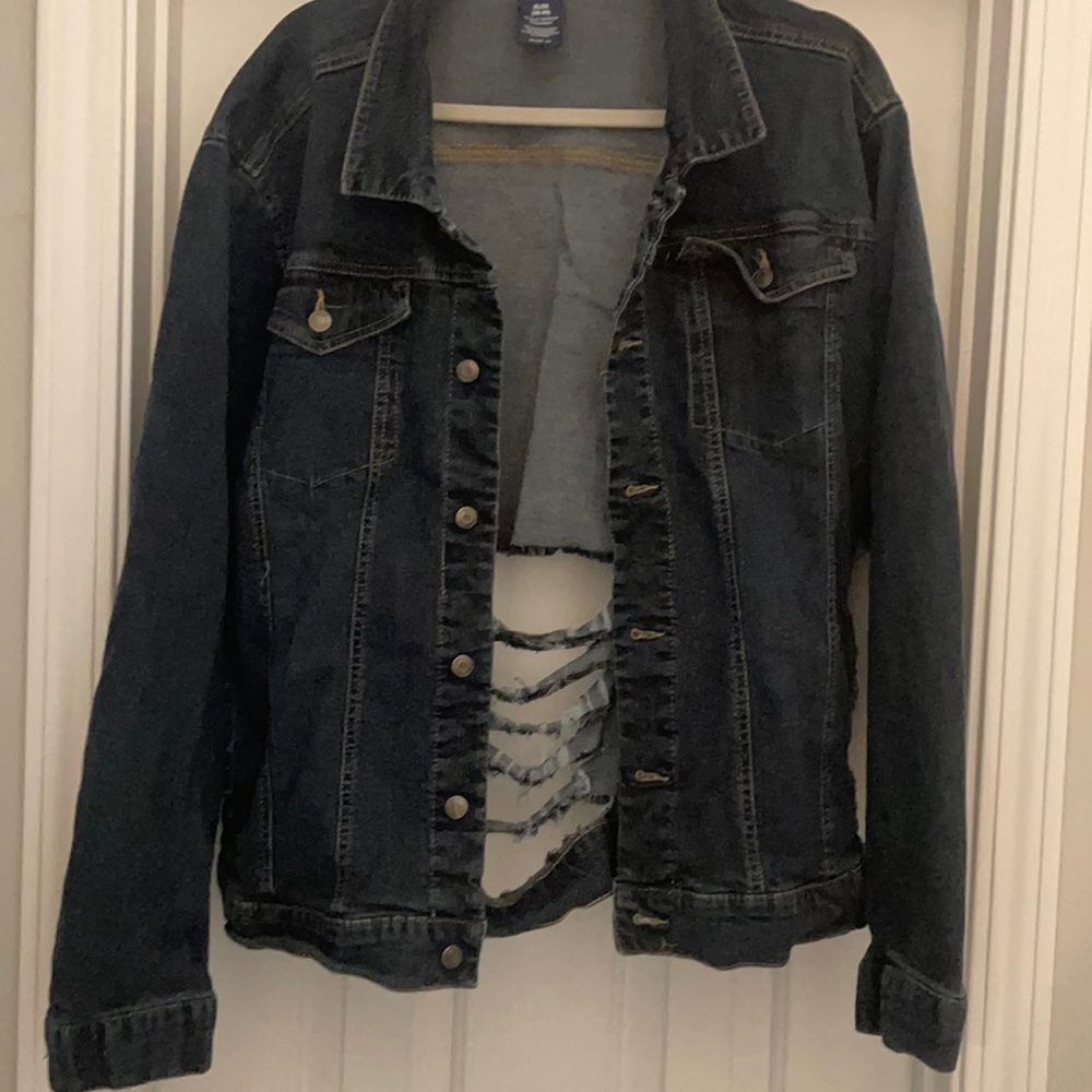 Jean Jacket Distressed Custom 2/3x